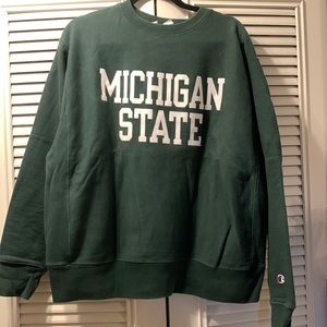 Champion Michigan state reverse weave crew